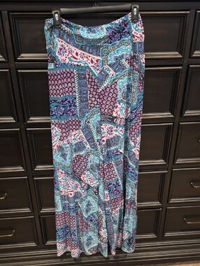 Honey & Lace Wide Leg Boho Patchwork Palazzo Pants Size Large